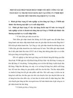 MỘT SỐ GIẢI PHÁP NHẰM HOÀN THIỆN TỔ CHỨC CÔNG TÁC KẾ TOÁN BÁN VÀ THANH TOÁN HÀNG BÁN TẠI CÔNG TY TNHH MỘT THÀNH VIÊN THƯƠNG MẠI DỊCH VỤ VÀ XNK