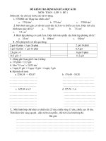 BỘ ĐỀ THI HỌC SINH GIỎI TOÁN 5