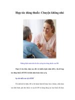 Hợp tác dùng thuốc: Chuyện không nhỏ