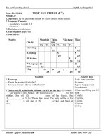 ENGLISH 7 TEST 1