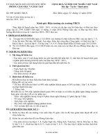 Kế hoạch tổ chức thi HKI (2010-2011)