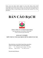BẢN CÁO BẠCH CỦA TỔNG CÔNG TY CỔ PHẦN BẢO MINH