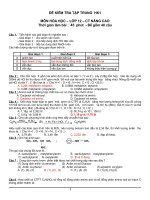 ĐỀ +ĐÁP ÁN  KTTT LẦN 1-12