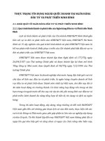 THỰC TRẠNG TÍN DỤNG NGOÀI QUỐC DOANH TẠI NGÂN HÀNG ĐẦU TƯ VÀ PHÁT TRIỂN NINH BÌNH