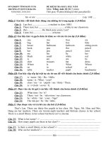 Đề KSCL đầu năm lớp 10(hệ 3 năm)