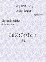 bai 30 clo tiet 1 lop 10 NC