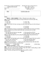 Đề kiểm tra GDQP_AN giữa học kỳ I