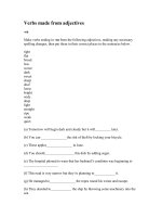 VERB MADE FROM ADJ