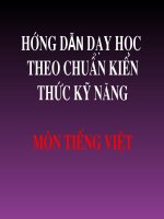 Chuẩn Kiến thức, kĩ năng môn Tiếng Việt