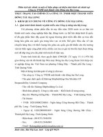 THỰC TRẠNG TÀI CHÍNH CỦA CÔNG TY TNHH MỘT THÀNH VIÊN ĐÓNG TÀU HẠ LONG