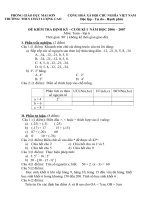 Kiểm tra HK 1(Số hoc 6)-có đáp án