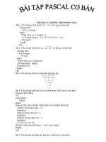BÀI TẬP PASCAL CHƯƠNG 2 VÀ 3