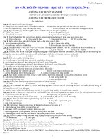 250 câu ôn tập thi hk1 chương 3,4,5 sinh học 12