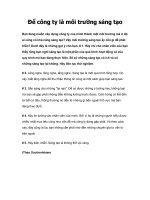 Để công ty là môi trường sáng tạo