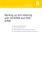 Backing up and restoring with CD-RRW and DVD- RRW