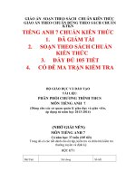 GIÁO ÁN TIẾNG ANH 7 CHUẨN KIẾN THỨC