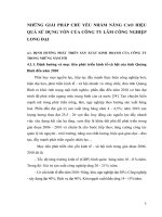 NHỮNG GIẢI PHÁP CHỦ YẾU NHẰM NÂNG CAO HIỆU QUẢ SỬ DỤNG VỐN CỦA CÔNG TY LÂM CÔNG NGHIỆP LONG ĐẠI