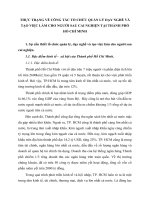 THỰC TRẠNG VỀ CÔNG TÁC TỔ CHỨC QUẢN LÝ DẠY NGHỀ VÀ TẠO VIỆC LÀM CHO NGƯỜI SAU CAI NGHIỆN TẠI THÀNH PHỐ HỒ CHÍ MINH