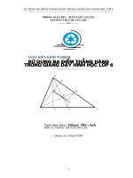 SKKN - Ứng dụng 3 điểm thẳng hàng