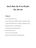 Quyết định cấp sổ ưu đãi giáo dục, đào tạo