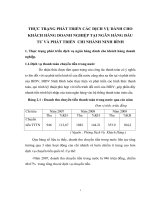 THỰC TRẠNG PHÁT TRIỂN CÁC DỊCH VỤ DÀNH CHO KHÁCH HÀNG DOANH NGHIỆP TẠI NGÂN HÀNG ĐẦU TƯ VÀ PHÁT TRIỂN  CHI NHÁNH NINH BÌNH