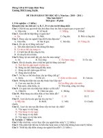 DỀ THI THAM KHẢO HKI SINH 7