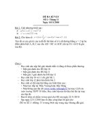 Đề ra Số 1 -Tháng 11