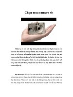 Chọn mua camera số