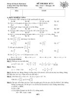 De thi  HKI toan 7