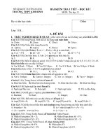 Đề thi Tin 11 học kì 1