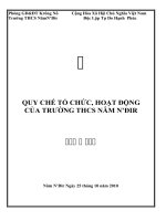 quy chế hoạt động nhà trường