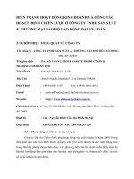 HIỆN TRẠNG HOẠT ĐỘNG KINH DOANH VÀ CÔNG TÁC HOẠCH ĐỊNH CHIẾN LƯỢC Ở CÔNG TY TNHH SẢN XUẤT & THƯƠNG MẠI BẢO HỘ LAO ĐỘNG ĐẠI AN TOÀN