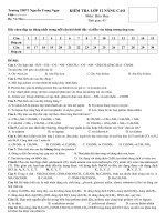 Kiểm tra hóa 12 nâng cao lần 2