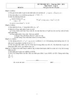 Đề thi Học kì 1 Toán 11 - Đề số 14