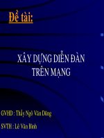 XÂY DỰNG DIỄN đàn TRÊN MẠNG 