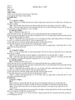 Cấu trúc đề kiểm tra 1 tiết môn Vật lí