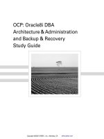 OCP: Oracle8i DBA Architecture & Administration and Backup & Recovery Study Gui