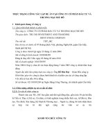 THỰC TRẠNG CÔNG TÁC LẬP DỰ ÁN TẠI CÔNG TY CỔ PHẦN ĐẦU TƯ VÀ THƯƠNG MẠI THỦ ĐÔ