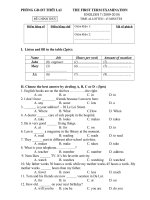 De kiem tra HK1- AV7 (co phan nghe & dap an)