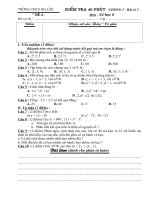 Kiểm tra Số học 6 - Tiết 39 (Bài số 2 - Chương I) - HS làm