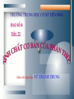 Tiết 23-Tính chất cơ bản của phân thức đại số