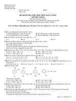 Kiểm tra hóa đại cương 2008-2009