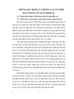 NHỮNG QUY ĐỊNH CỦA PHÁP LUẬT VỀ THỜI HẠN TRONG TỐ TỤNG HÌNH SỰ