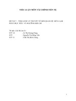 TÓM lược lý THUYẾT về mối QUAN hệ GIỮA lạm PHÁT mục TIÊU và NGƯỠNG bội CHI 