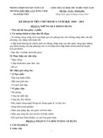 KẾ HOẠCH CÔNG TÁC THI ĐUA NĂM HỌC 2010-2011