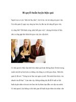 Bí quyết huấn luyện hiệu quả