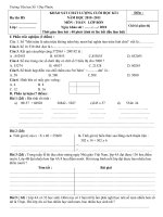 Đề thi HKI mon Toán 4