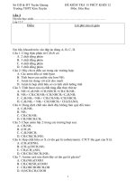 đề kt 15 phút khối 12 lần 2