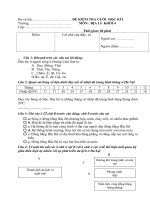 Đề kiểm tra Học kì I_Địa lí lớp 4_2