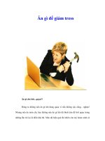 Ăn gì để giảm tress